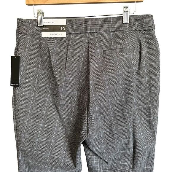 Rafaella Sports High Rise The Straight Tartan Print Academia Golf Pants - Picture 6 of 13
